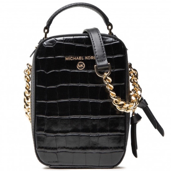 MICHAEL Michael Kors Handbags - MICHAEL MICHAEL KORS Crossbody Small Handbag Black Genuine Leather AUTHENTIC New